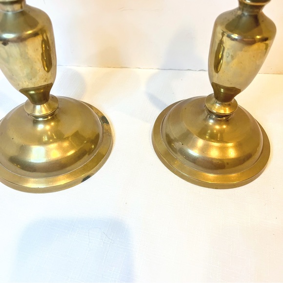 Brass Tall Vintage Candle Holders - Picture 4 of 14